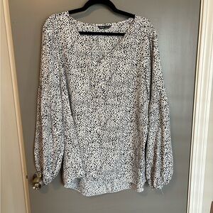 White polka dot blouse